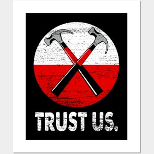 Trust Us Pink Floyd The Wall Vintage Hammers Posters and Art